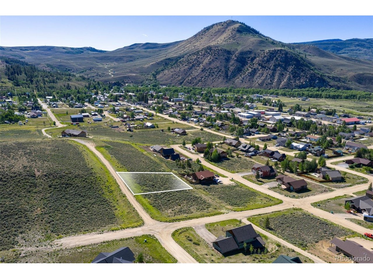 38 Ridgeway Avenue Hot Sulphur Springs, CO 80451 - Photo 4 of 9 Aerial - Markers and outlines are to give a general idea of the property location and are not to be relied upon.