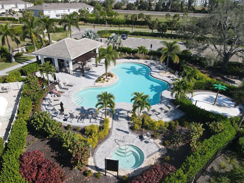 5679 Blue Reef Place Nokomis, FL 34275 - Photo 42 of 46 an aerial view of a house with a lake view and lake view