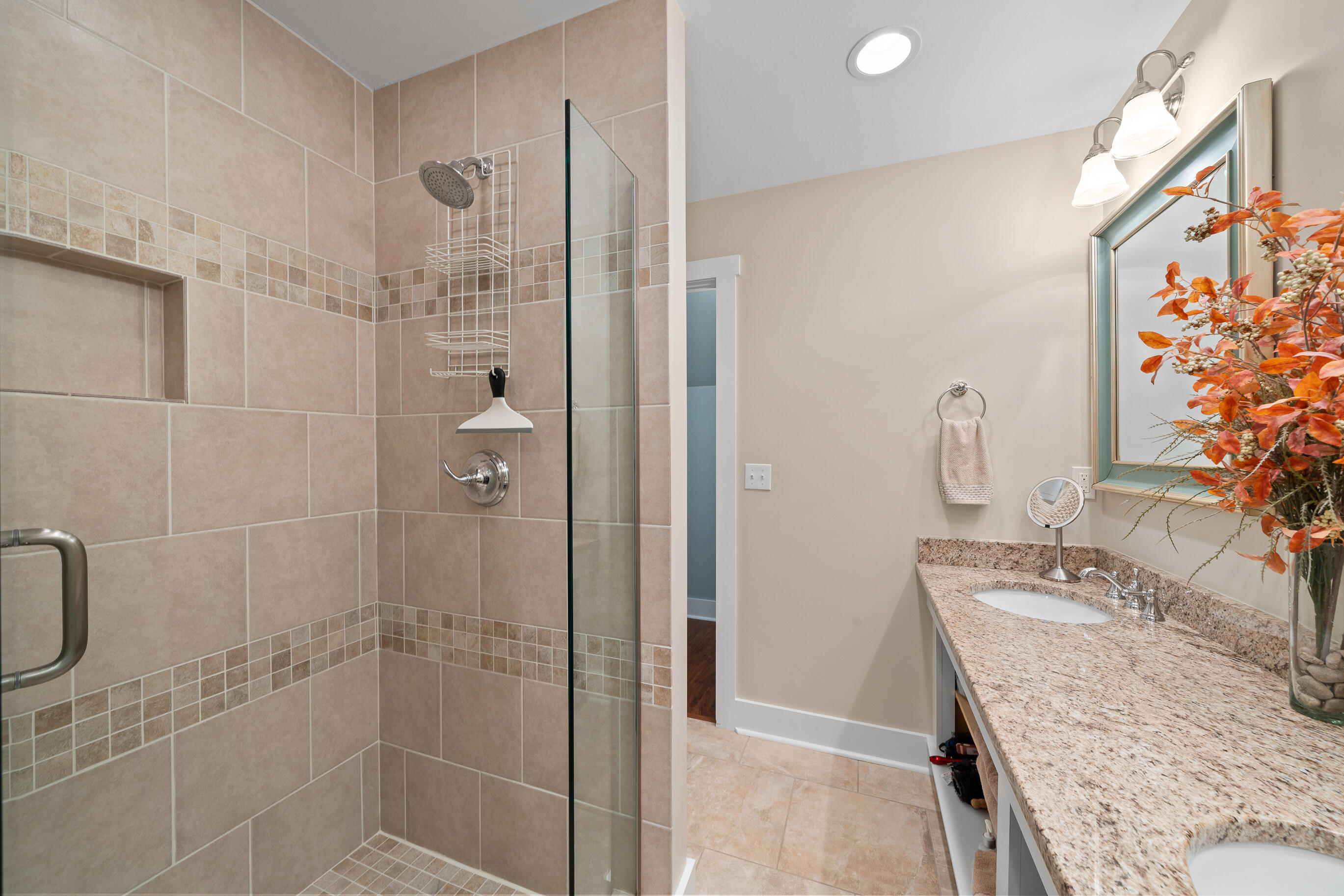 776 South Lake Shore Drive, Unit R Fontana, WI 53125 - Photo 26 of 42 Walk-in Shower