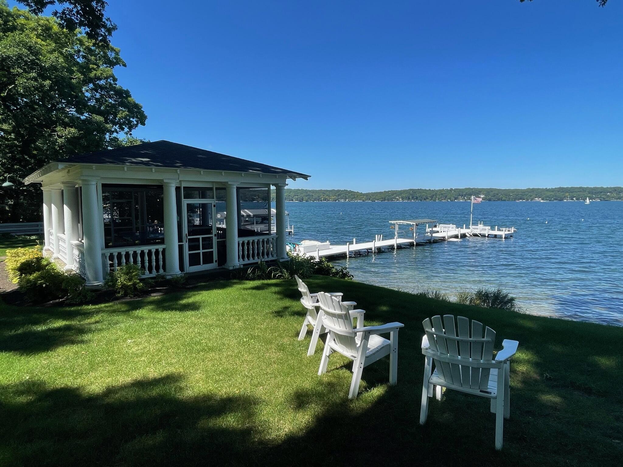 776 South Lake Shore Drive, Unit R Fontana, WI 53125 - Photo 37 of 42 Gazebo & Fire Pit