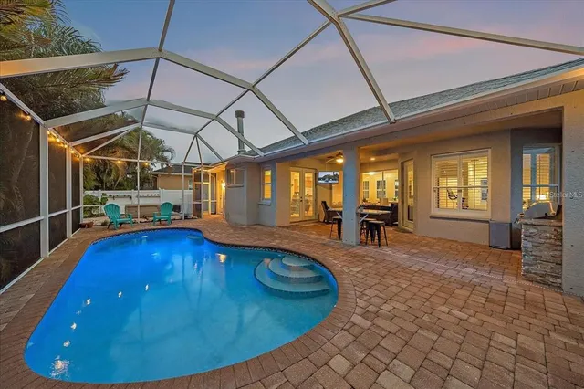 a outdoor space with lots of furniture