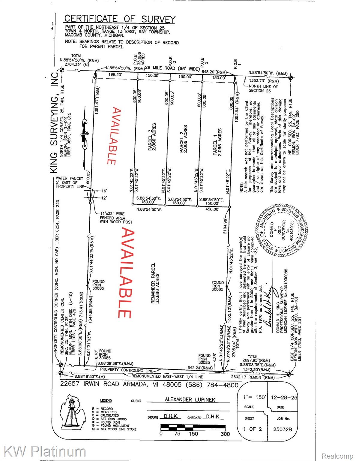 0 Vacant 4 - 28 Mile Road Ray, MI 48096 - Photo 3 of 54 34 ACRE PARCEL SURVEY.jpg