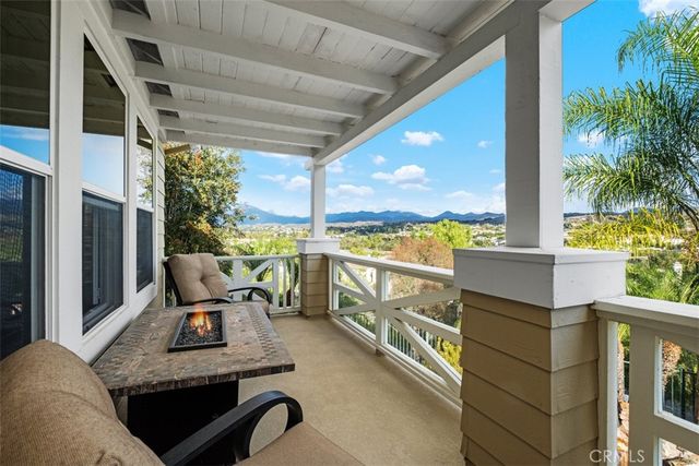 a outdoor view with a sitting space