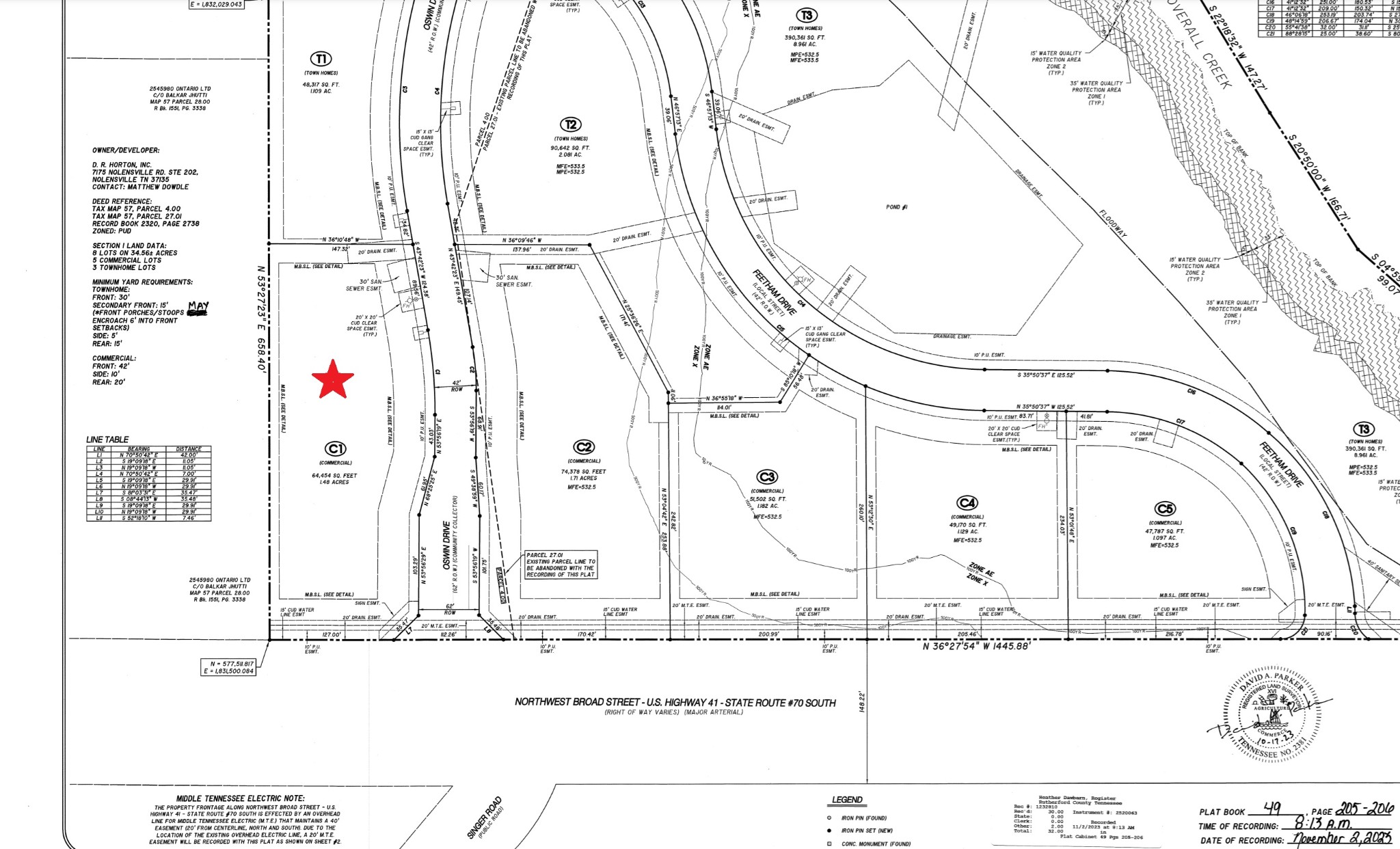 1 Northwest Broad Street Murfreesboro, TN 37129 - Photo 7 of 7 a black and white photo of a backyard