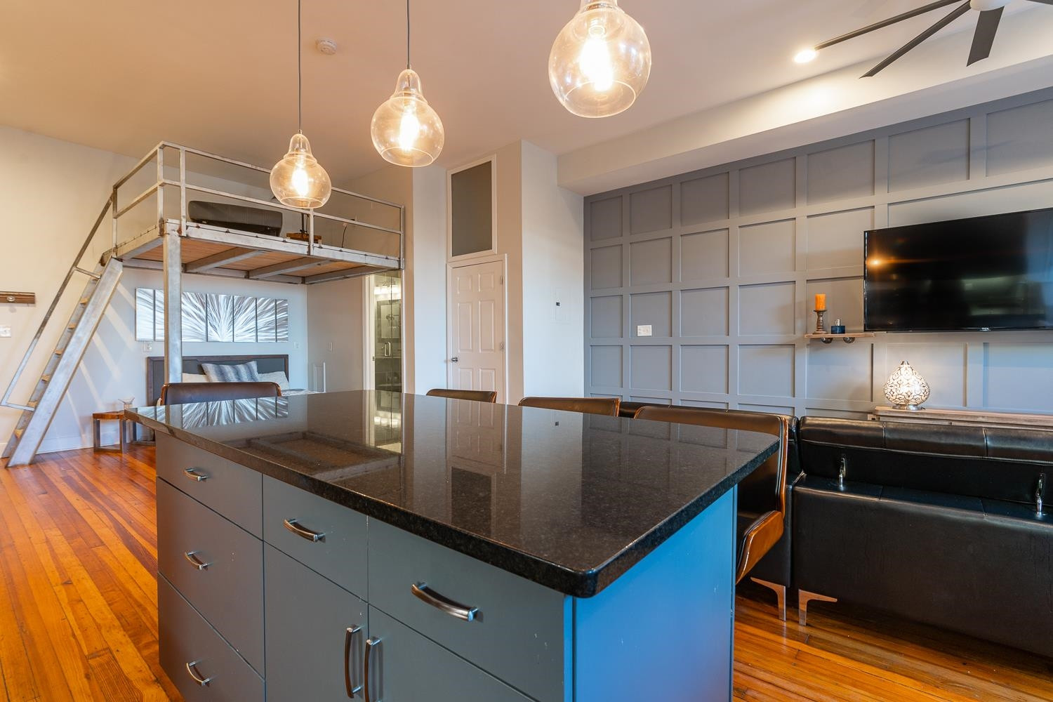 323 West Main Street, Unit B Durham, NC 27701 - Photo 6 of 14 a kitchen with a counter space cabinets and appliances