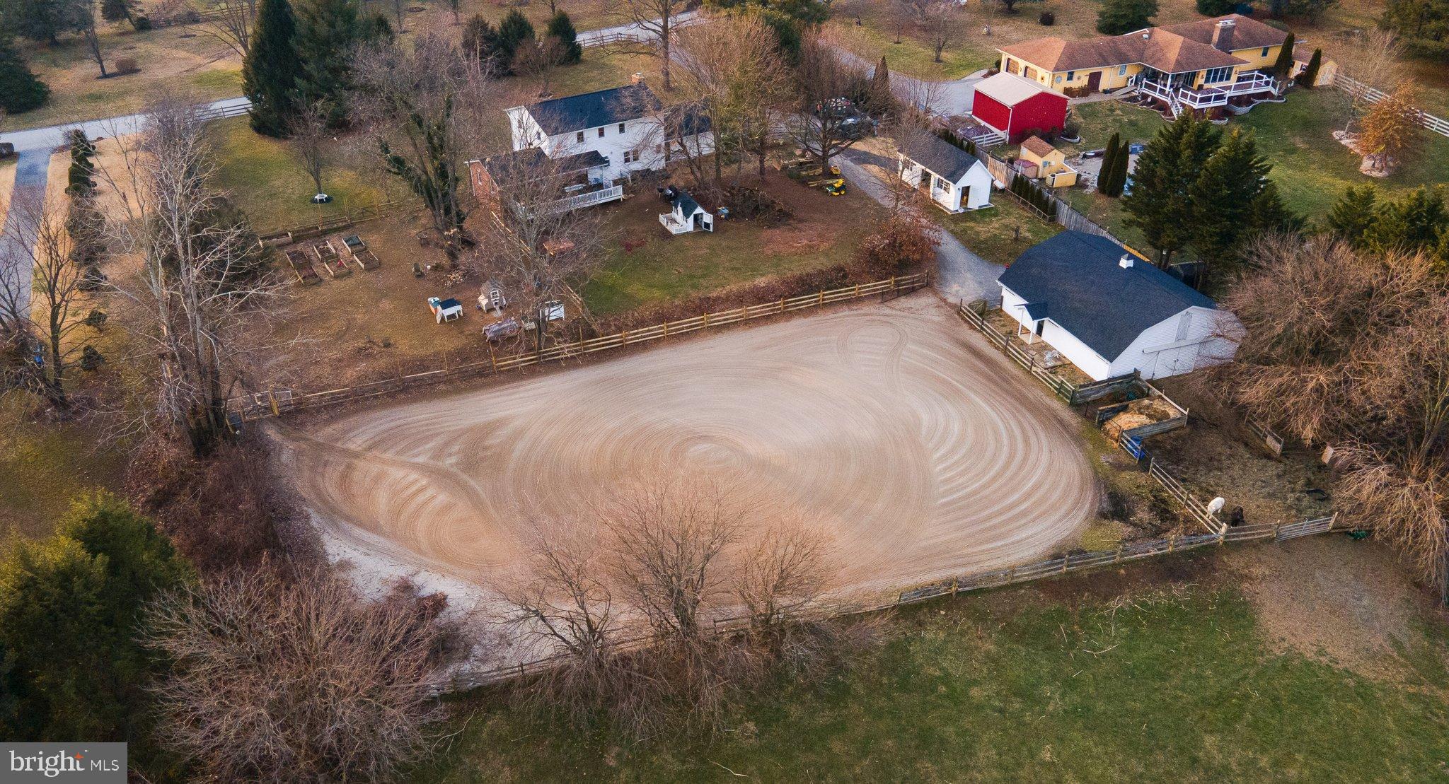 17207 Hunter Green Road Upperco, MD 21155 - Photo 46 of 56 Aerial view sand arena