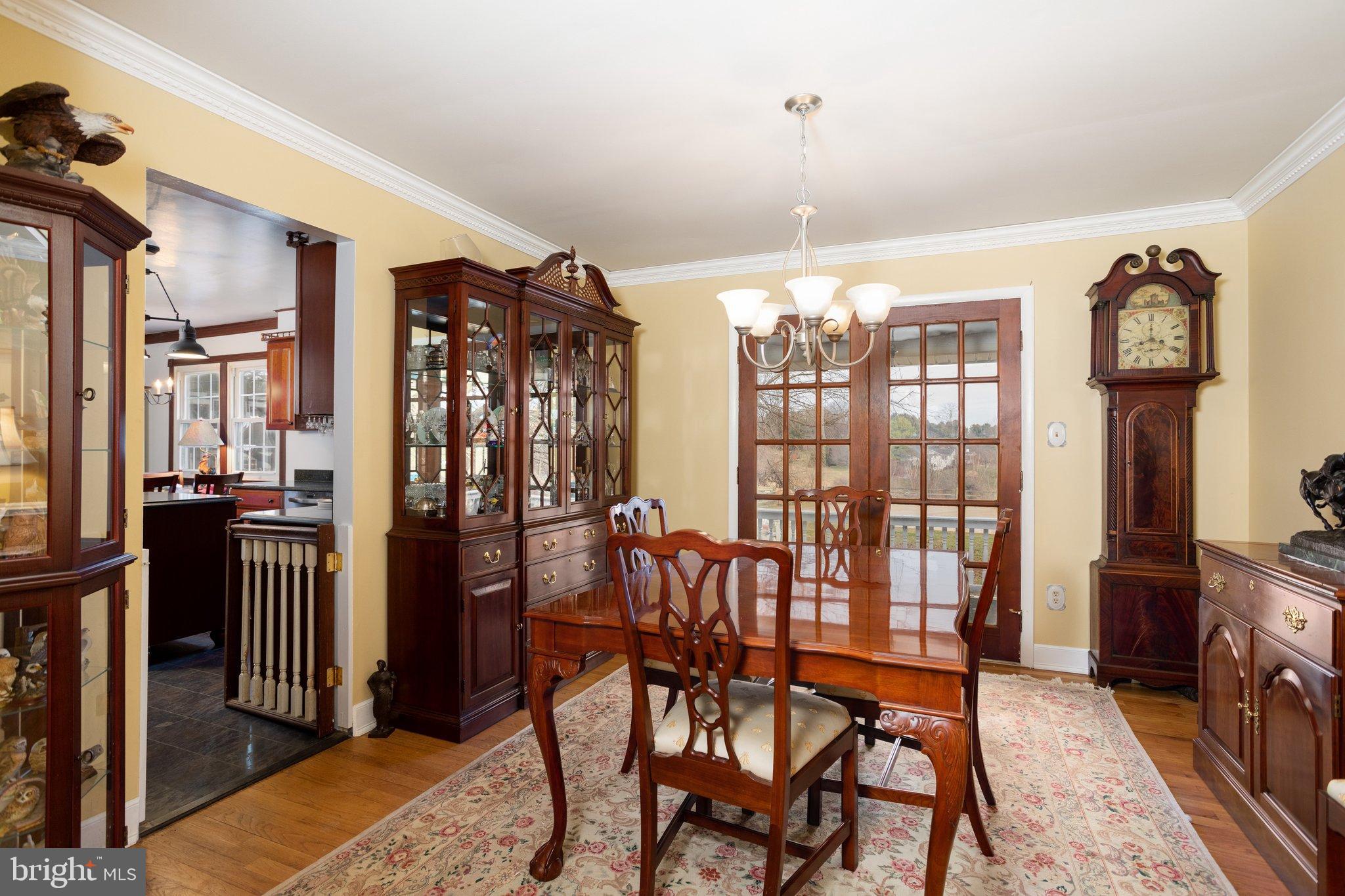 17207 Hunter Green Road Upperco, MD 21155 - Photo 8 of 56 Dining Room with French doors leading out to deck