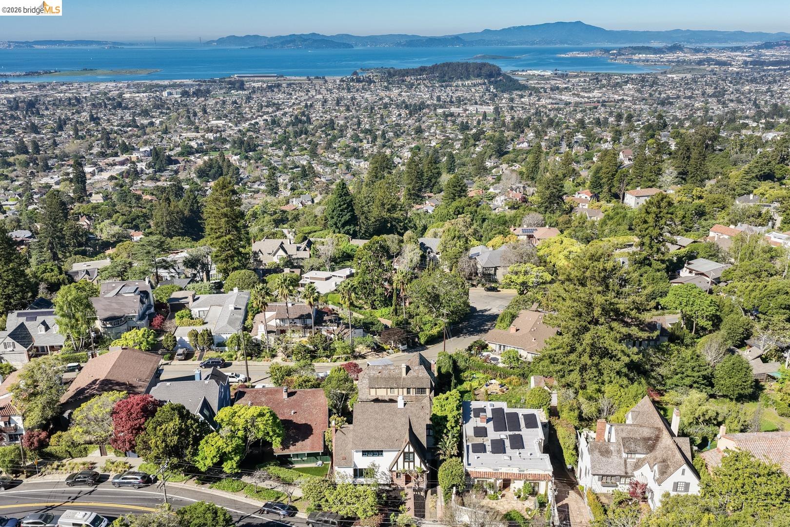 758 Spruce Street Berkeley, CA 94707 - Photo 54 of 60 Aerial perspective of suburban area featuring mountains