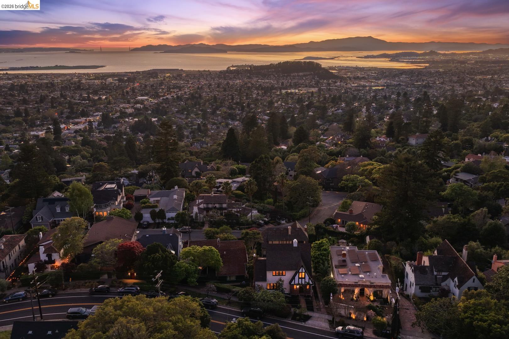 758 Spruce Street Berkeley, CA 94707 - Photo 59 of 60 Aerial view of residential area featuring a water and mountain view