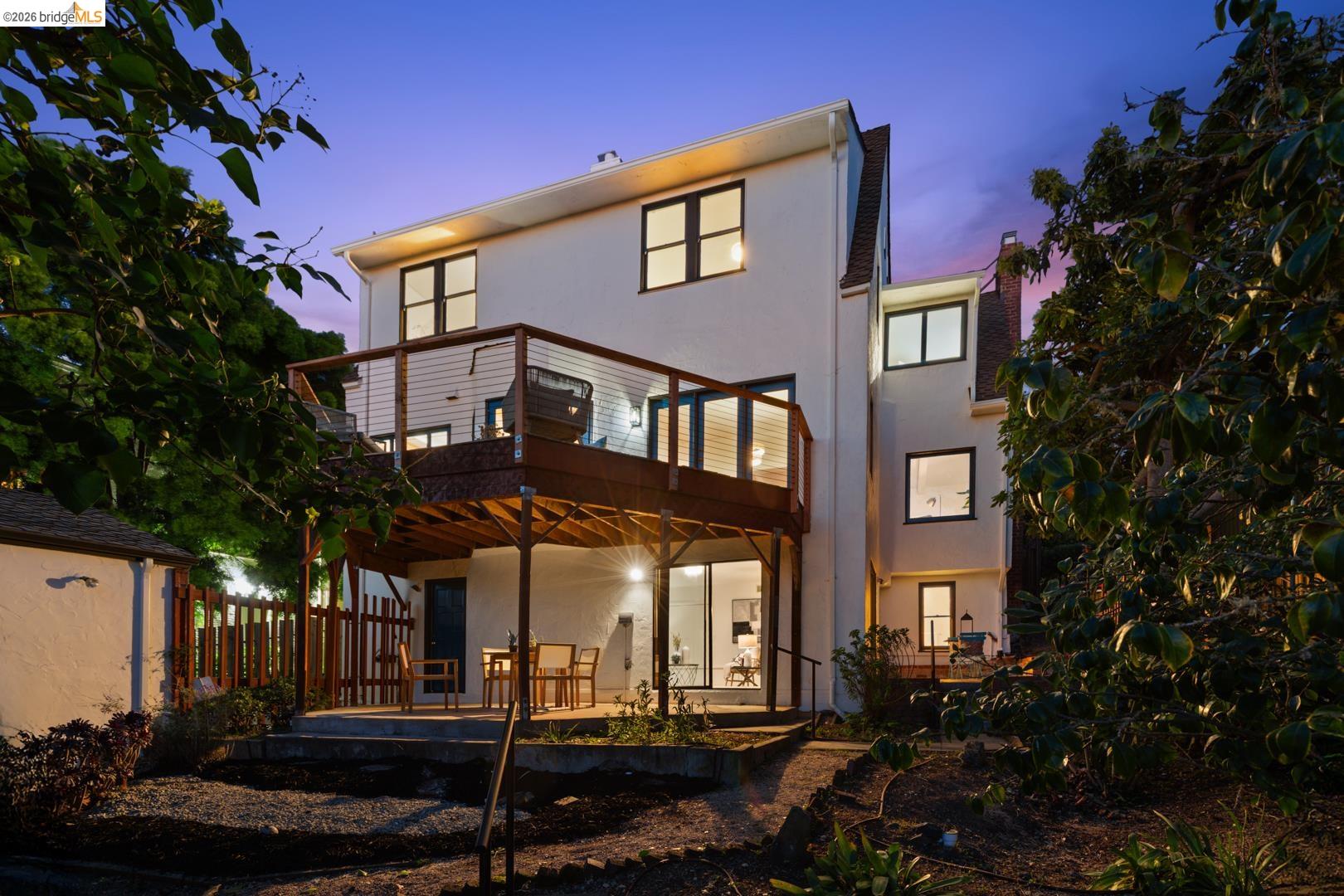 758 Spruce Street Berkeley, CA 94707 - Photo 9 of 60 Back of house with stucco siding, a patio, and a wooden deck