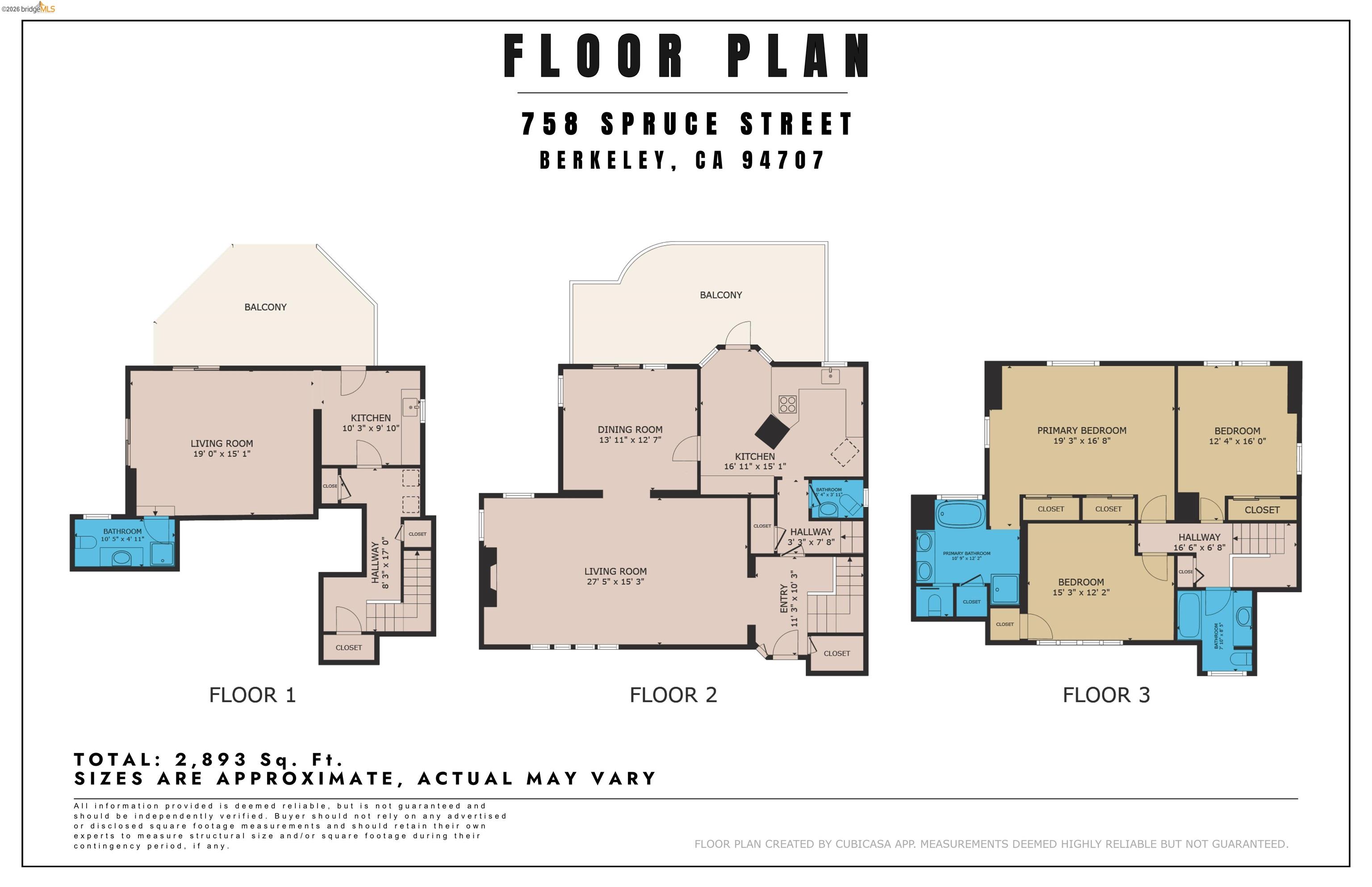 758 Spruce Street Berkeley, CA 94707 - Photo 60 of 60 View of floor plan / room layout