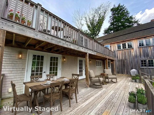 a view of a house with a balcony