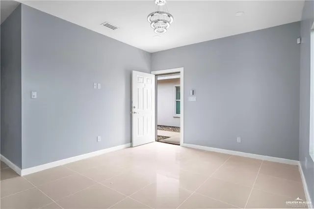 a view of a room with an empty space