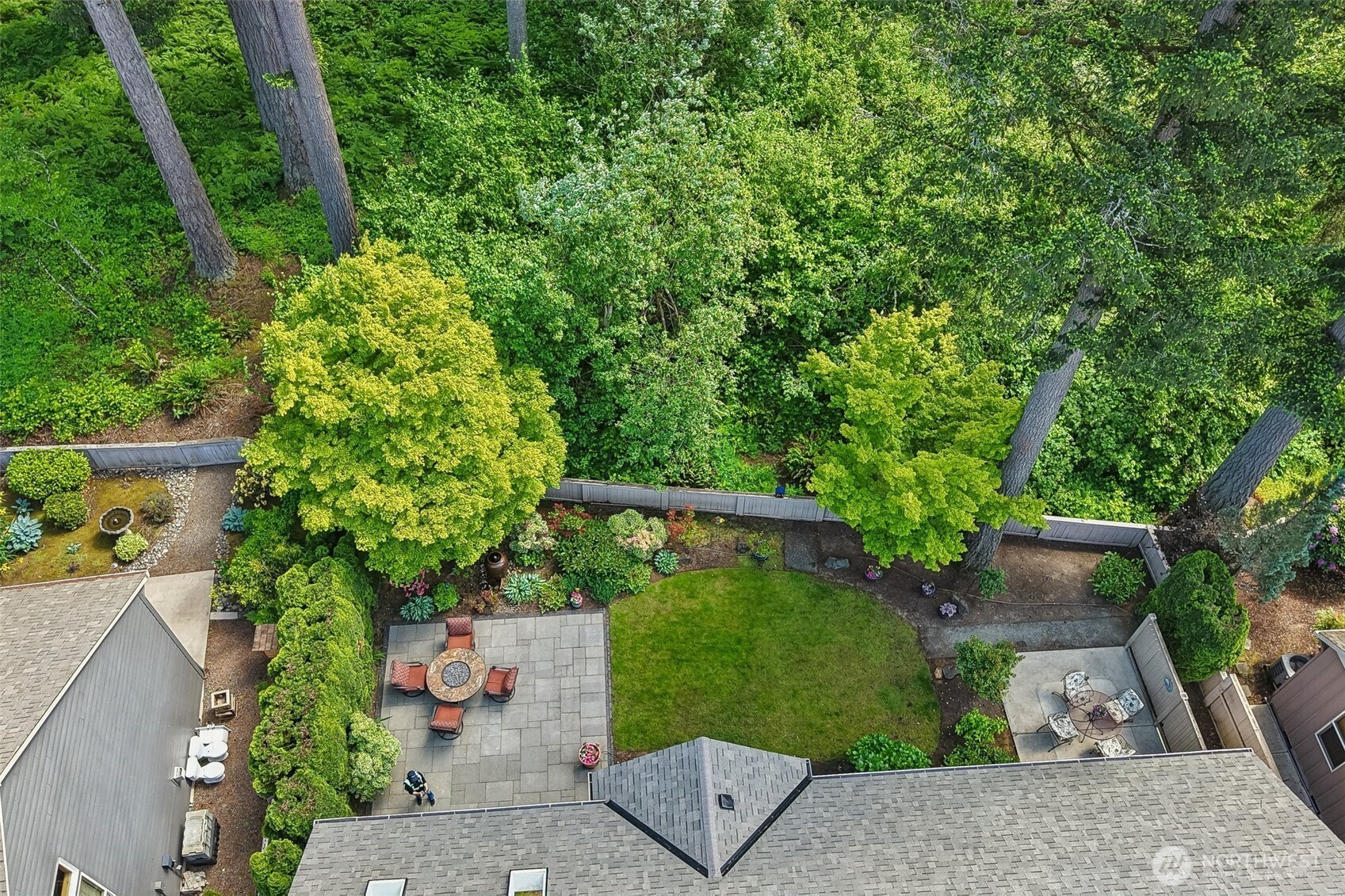 19709 Southeast 26th Way Camas, WA 98607 - Photo 16 of 36 aerial view of a house with a yard and a garden