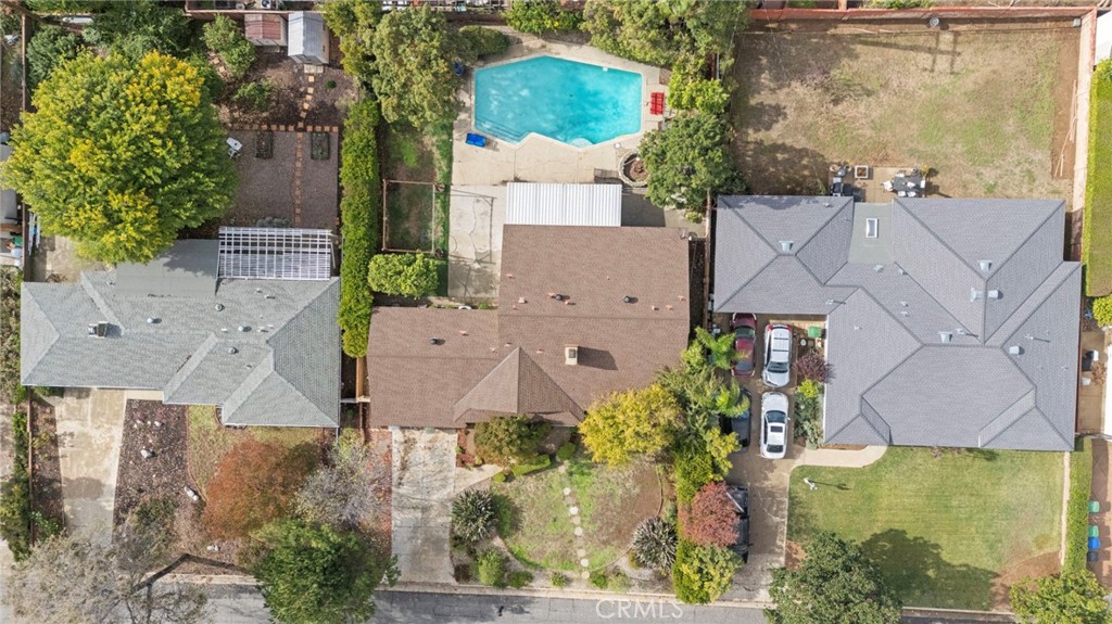 4065 Tenango Road Claremont, CA 91711 - Photo 23 of 30 an aerial view of a house with a yard and a large tree