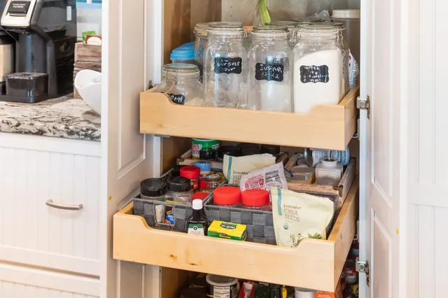 a view of a window in a kitchen