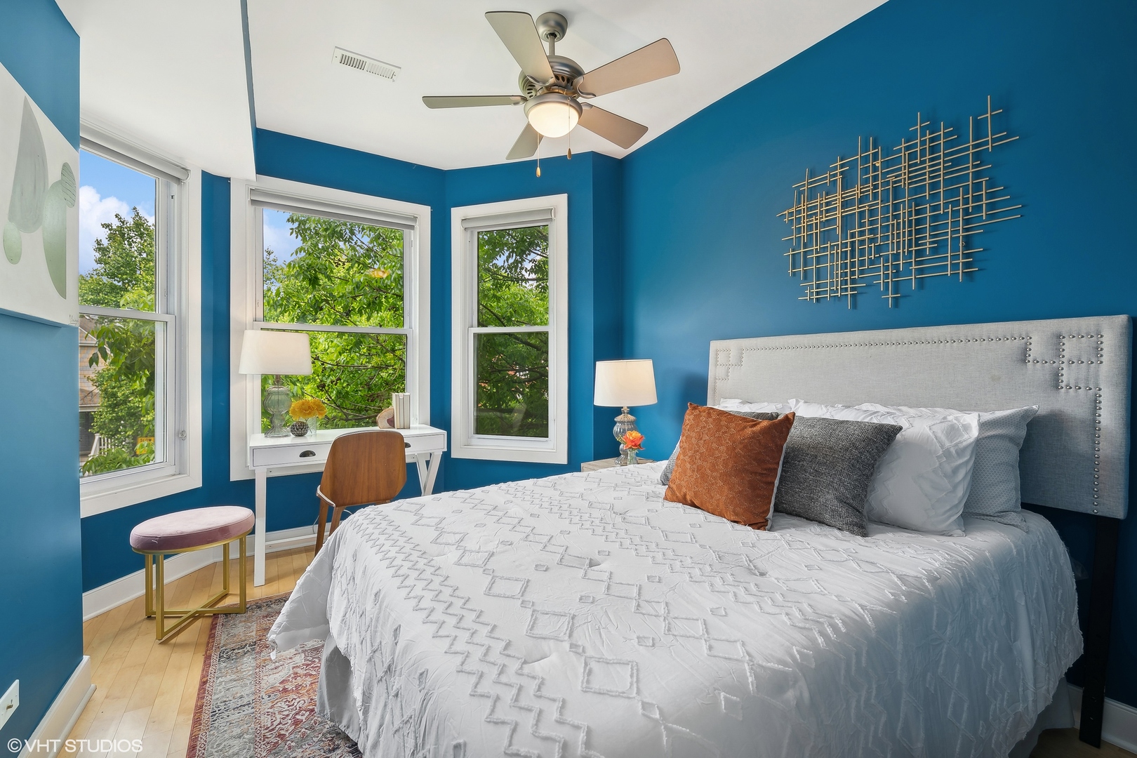 4159 North Bell Avenue Chicago, IL 60618 - Photo 26 of 42 a bedroom with a large bed and a large window