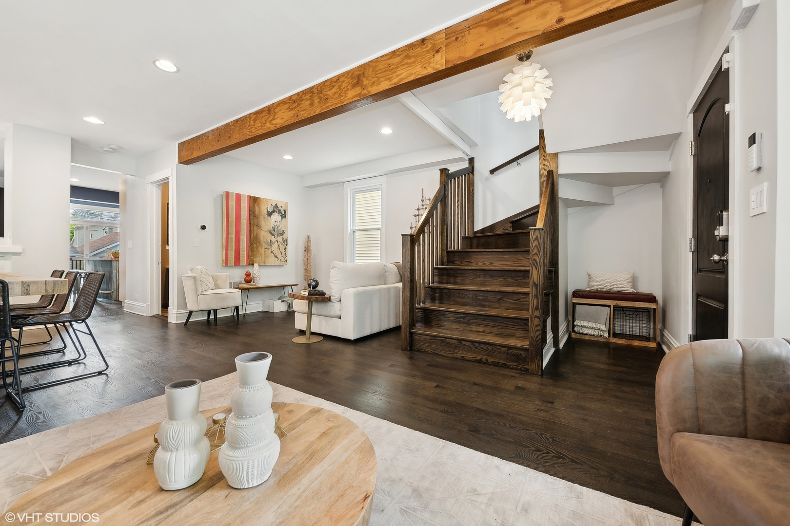 4159 North Bell Avenue Chicago, IL 60618 - Photo 5 of 42 a living room with furniture and wooden floor