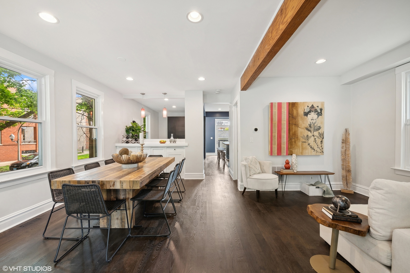 4159 North Bell Avenue Chicago, IL 60618 - Photo 6 of 42 a view of a dining room with furniture window and wooden floor