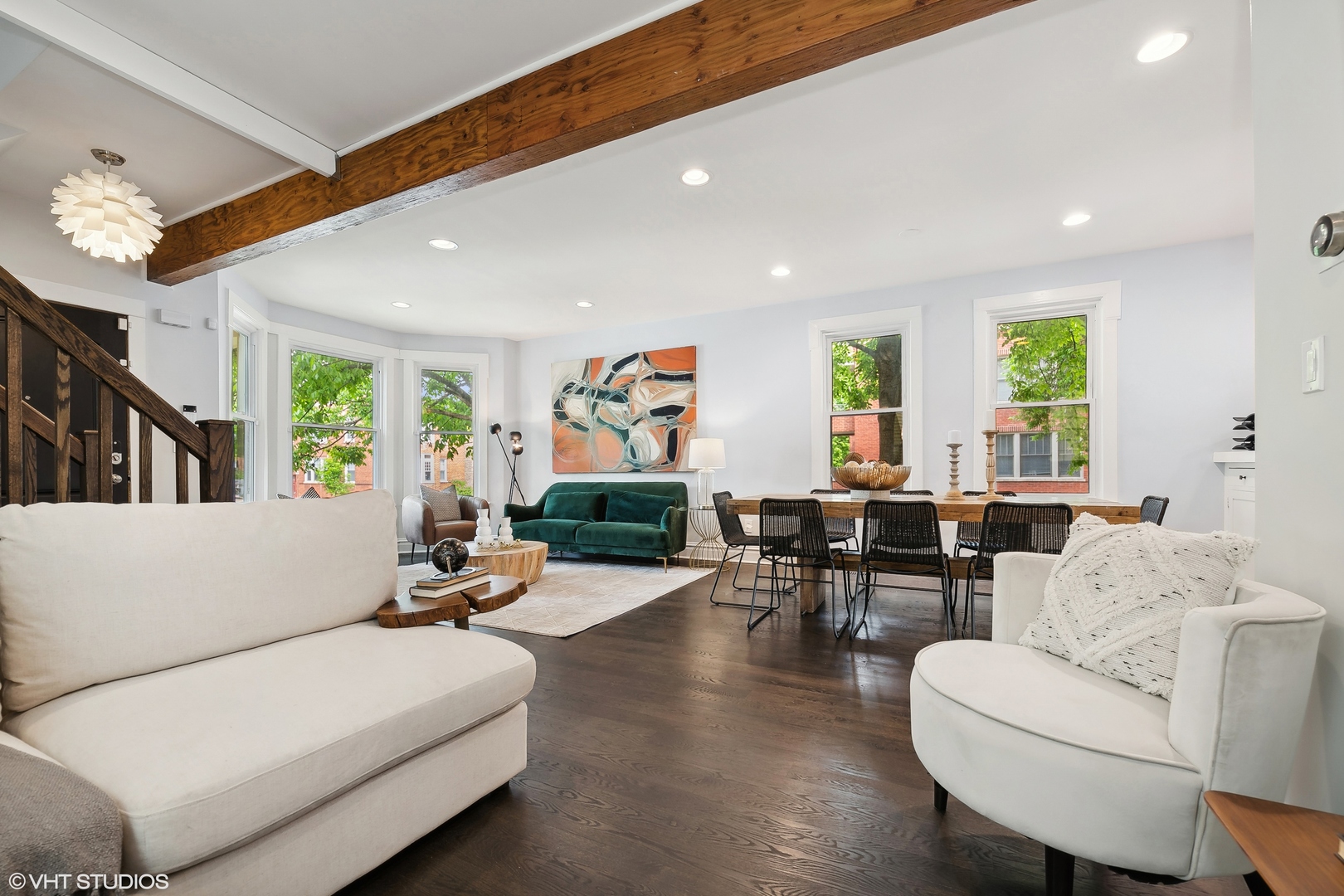 4159 North Bell Avenue Chicago, IL 60618 - Photo 10 of 42 a living room with furniture and wooden floor