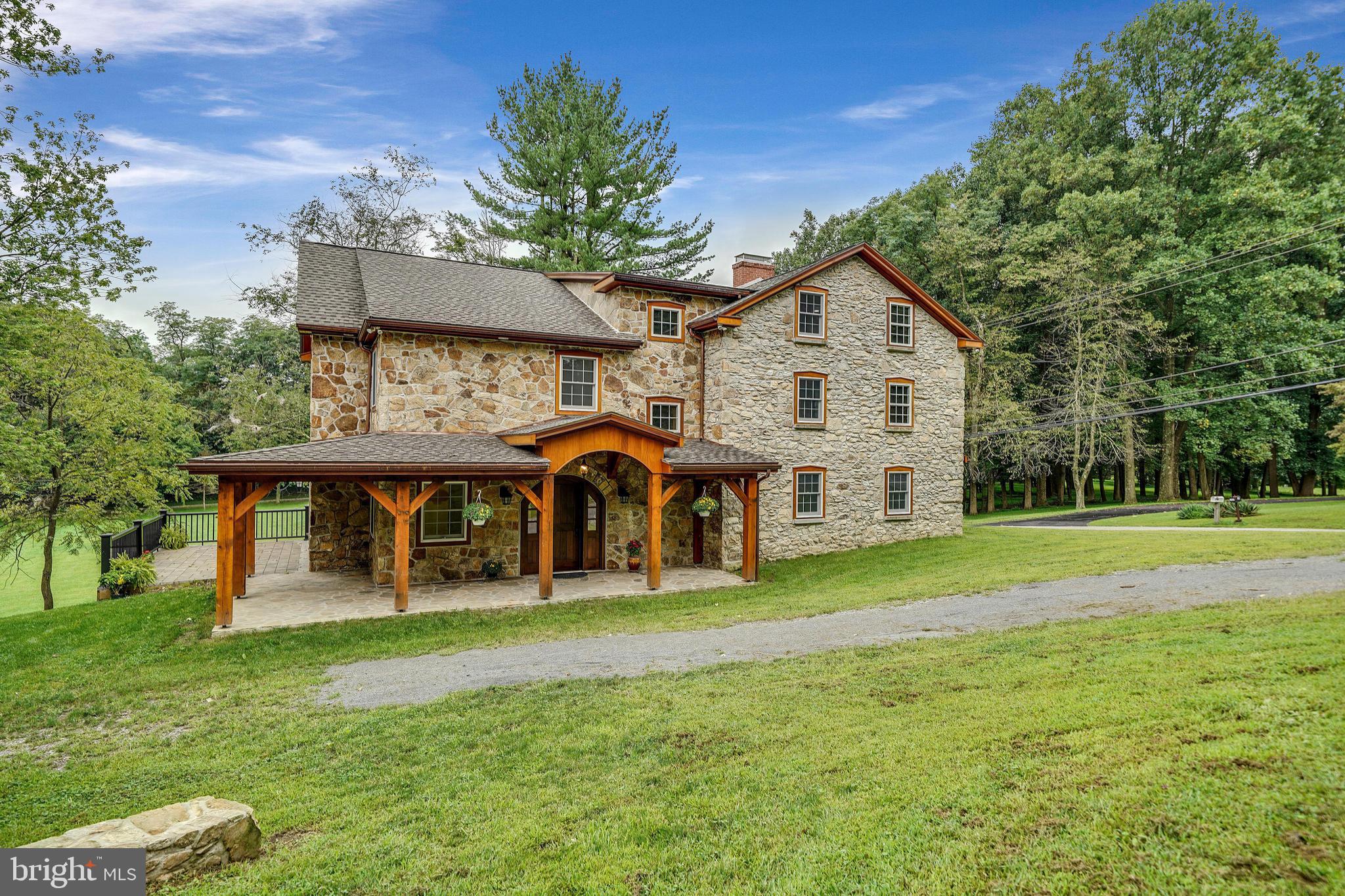 Original stone exterior was exposed & restored