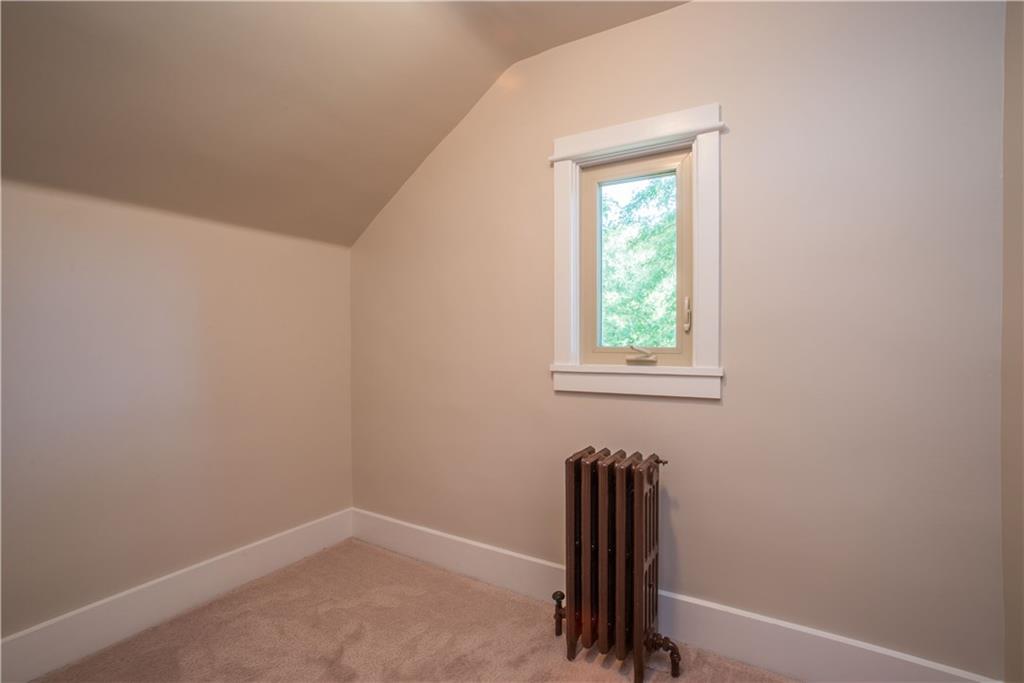 172 Bellbridge Road Elizabeth, PA 15037 - Photo 13 of 25 This is the interior view of the walk-in closet on the right side of the room. There is even a separate radiator and window overlooking the right side yard in this space, so if not needed as a closet, it could be put to use in a different capacity.