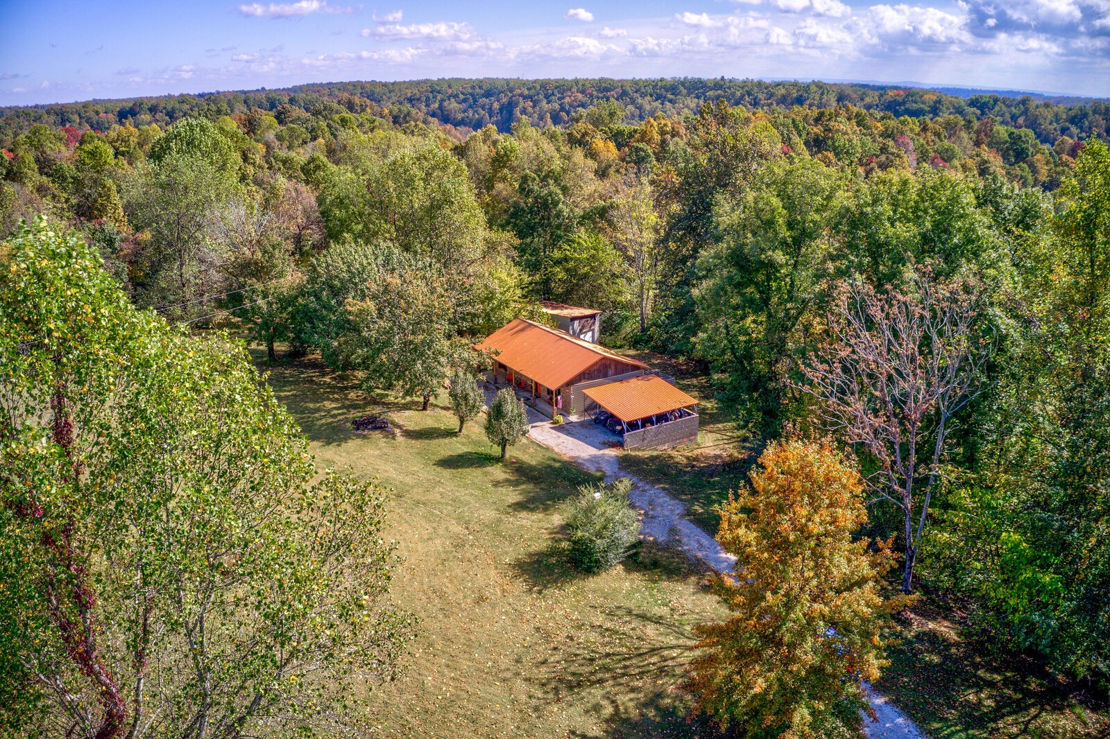 569 Moreland Road Manchester, TN 37355 - Photo 46 of 47 an aerial view of a house with a yard