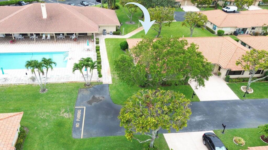 4600 Wildwood Tree Lane, Unit A Boynton Beach, FL 33436 - Photo 25 of 30 an aerial view of a house with outdoor space patio and swimming pool