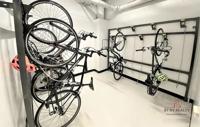 a view of an entryway with a bike