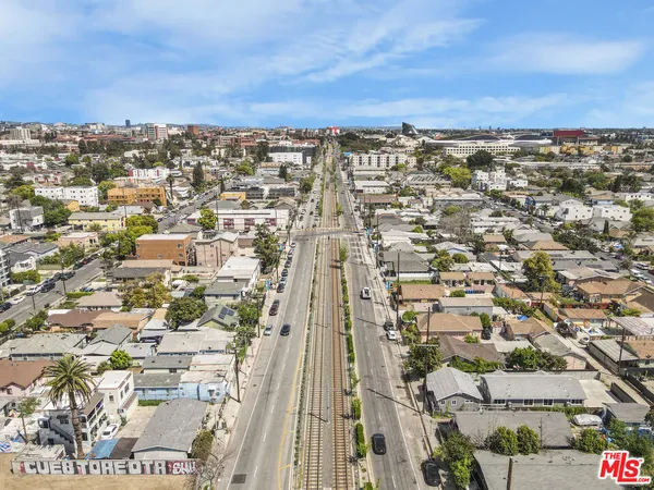 an aerial view of a city