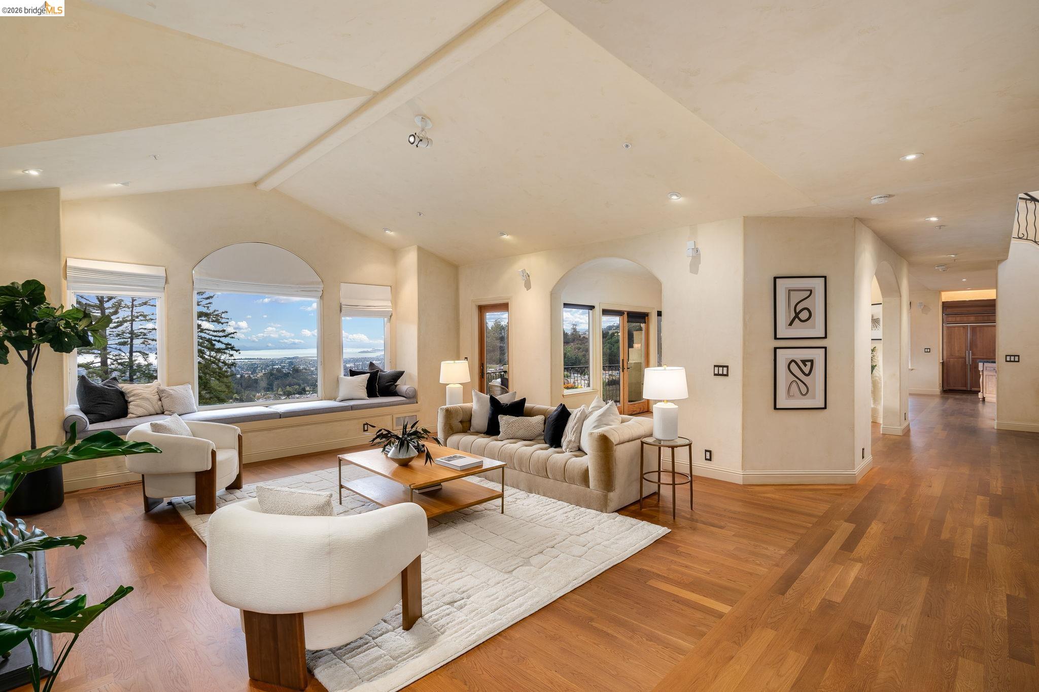 6257 Virgo Road Oakland, CA 94611 - Photo 29 of 60 Living area featuring light wood-style floors and recessed lighting