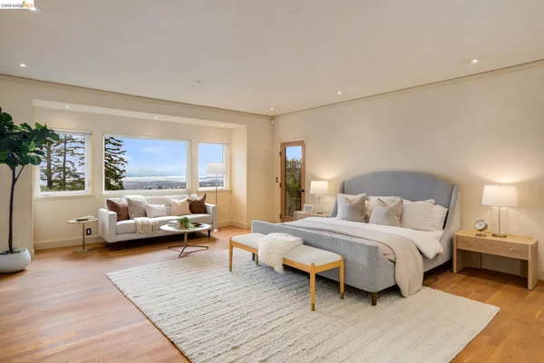 a view of a roof deck with couches