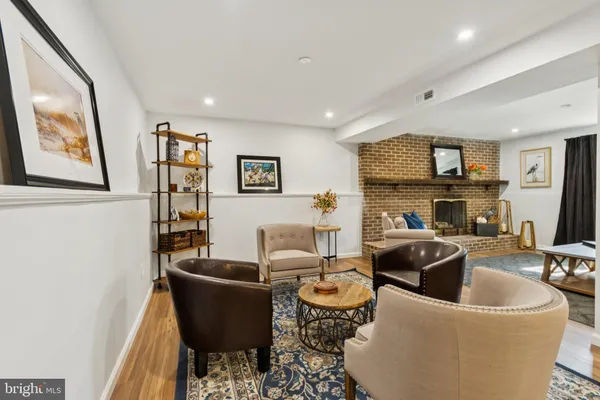 a living room with furniture and a couch