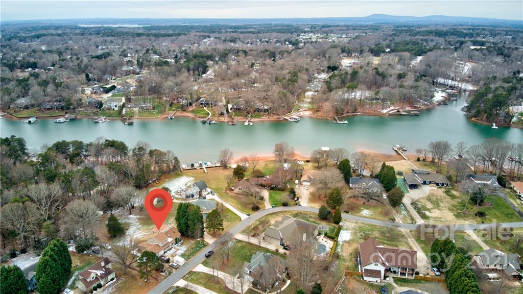 262 Spring Run Road Mooresville, NC 28117 - Photo 7 of 42 an aerial view of a house with a lake view