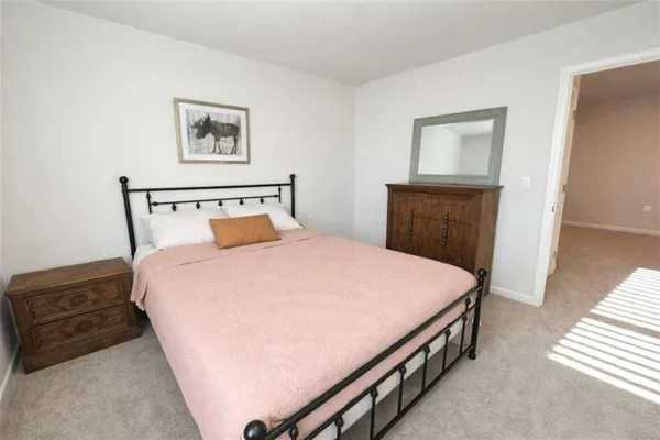 a bedroom with bunk bed
