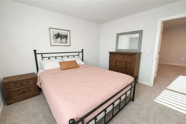 a bedroom with bunk bed