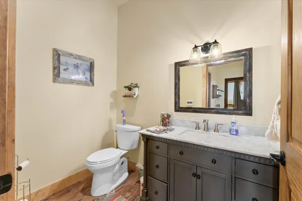 a view of an ocean and a mountain