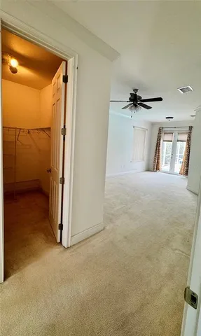 a view of a livingroom with a staircase