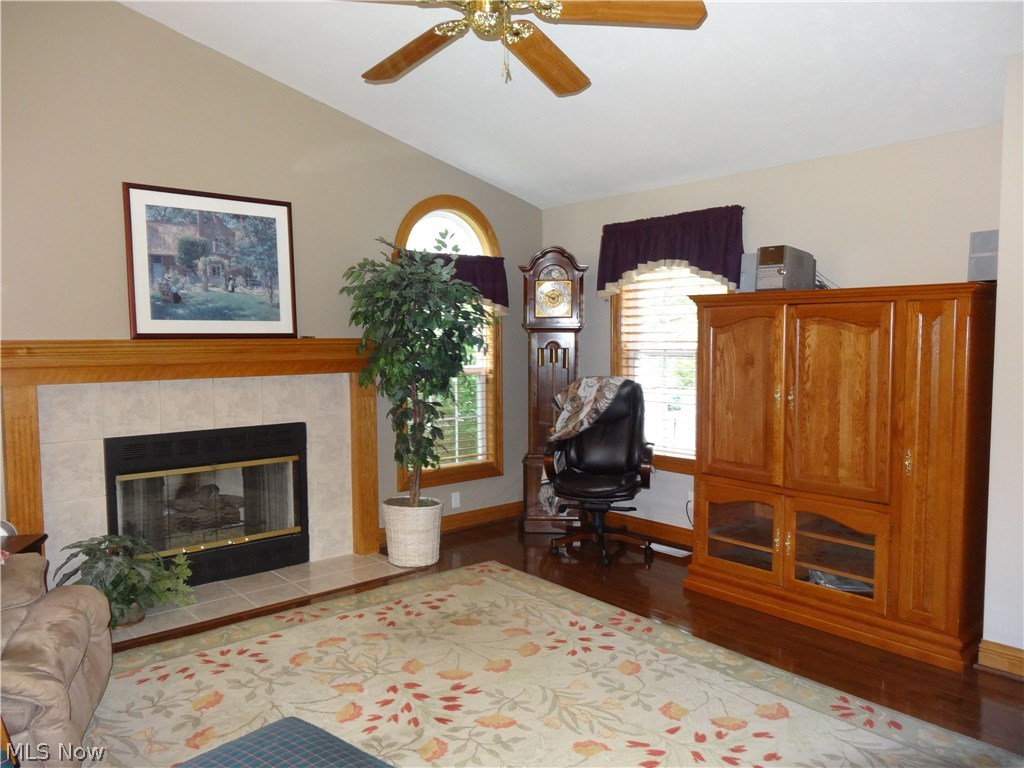 126 Chimney Ridge Chardon, OH 44024 - Photo 2 of 34 Cathedral ceilings, gas fireplace, wide solid oak trim and hardwood floors!