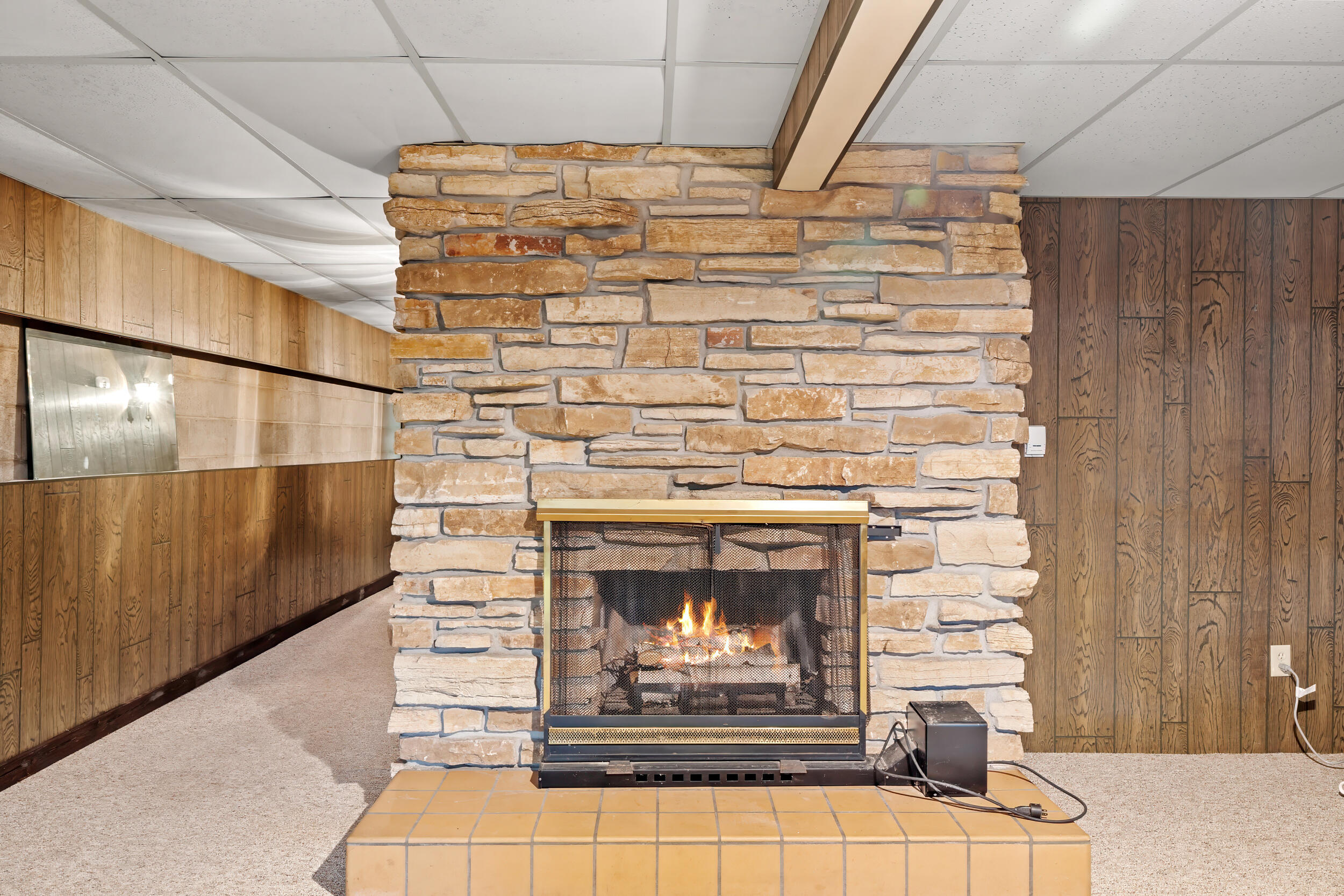 W1586 County Rd H New Holstein, WI 53061 - Photo 24 of 41 LL Rec Room Natural Fireplace