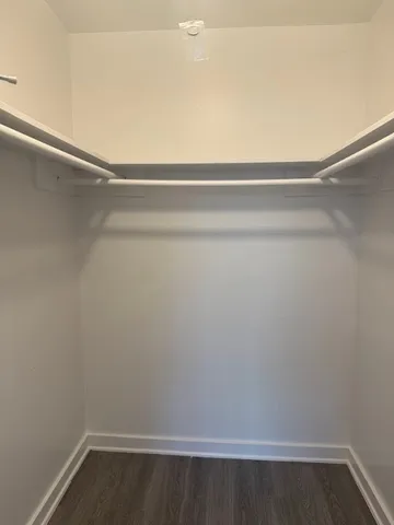 a view of small space with racks on the wall