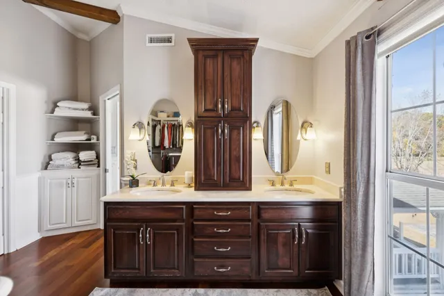 a view of a balcony with chairs