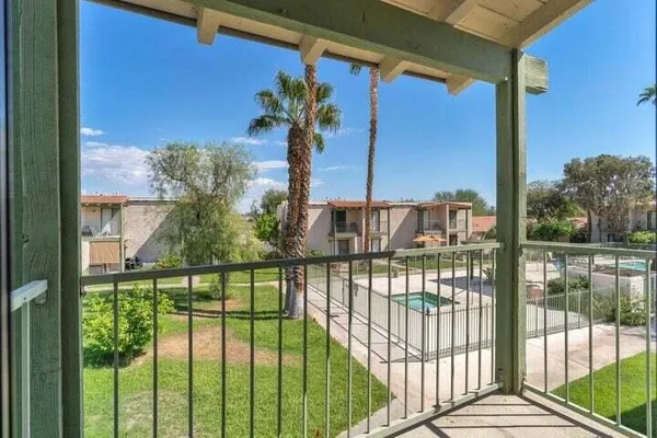 a view of a balcony
