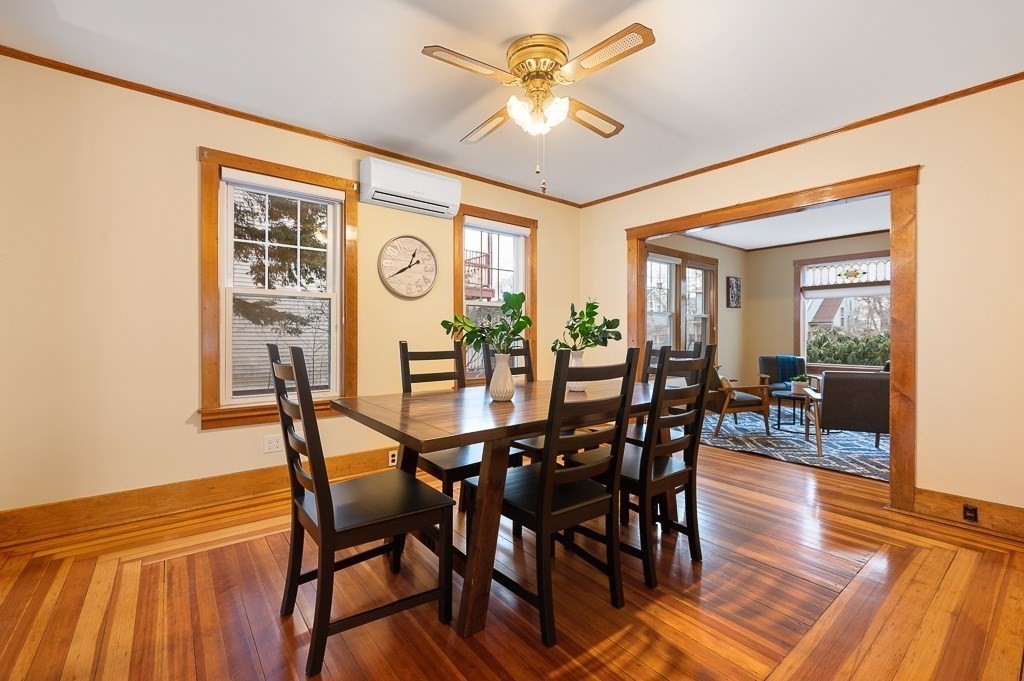17 George Street Framingham, MA 01702 - Photo 14 of 38 a view of a dining room with furniture window and wooden floor
