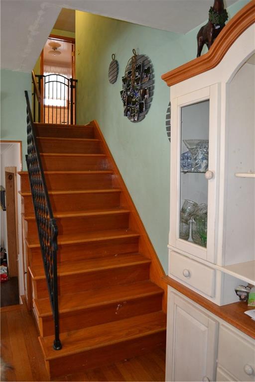 1493 Butler Road Worthington, PA 16262 - Photo 9 of 18 Hard wood stairs with vintage iron railing leads to the second floor