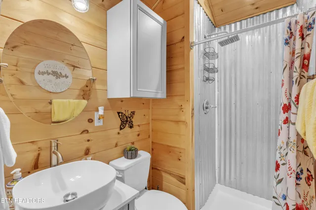 a bathroom with a sink mirror toilet and bathtub
