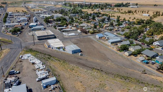 an aerial view of a city