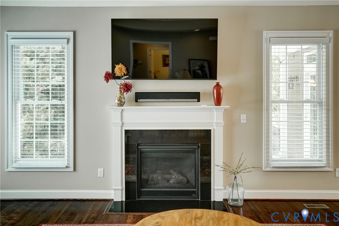3606 Edenfield Road Midlothian, VA 23113 - Photo 30 of 67 Fireplace with a white mantel and a black stone su