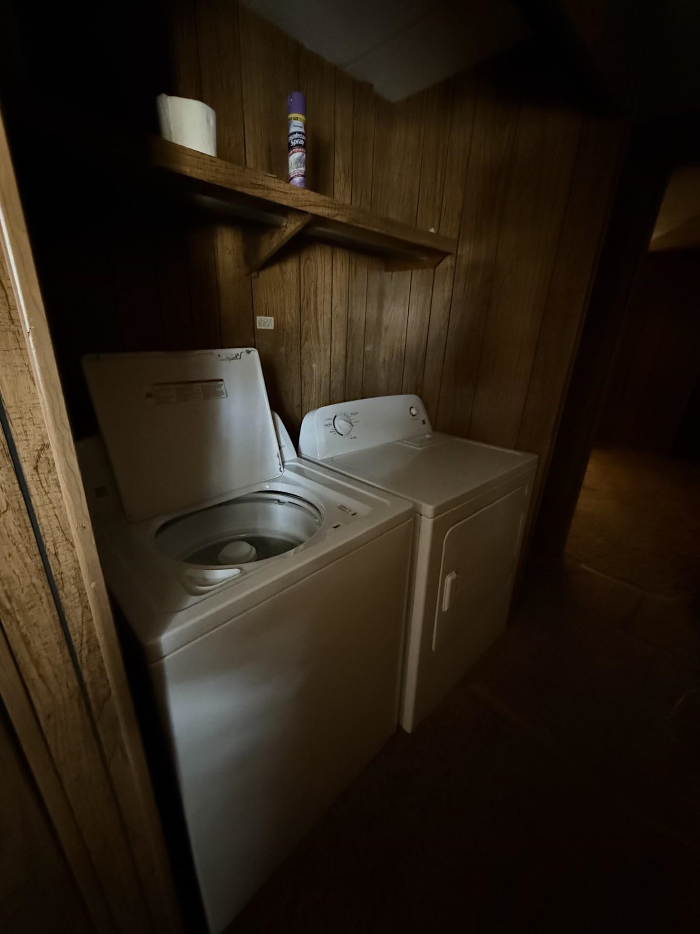 1625 Cary Street Ashland, WI 54806 - Photo 8 of 8 Laundry area with independent washer and dryer and wooden walls