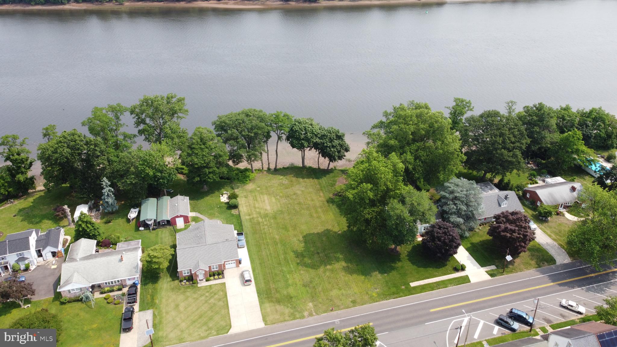 201 West Front Street Florence, NJ 08518 - Photo 9 of 17 an aerial view of residential house with outdoor space and lake view